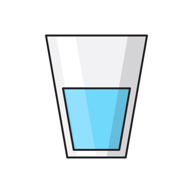 cam vektör düz çizgi simgesi