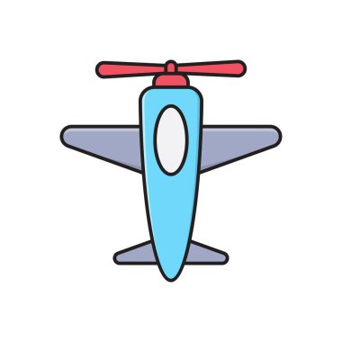 uçuş vektörü düz çizgi simgesi