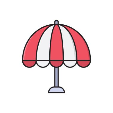 güneş vektörü düz çizgi simgesi