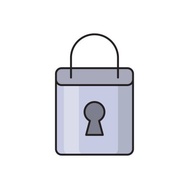 vektör çizgisi renk simgesini kilitle