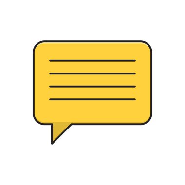 sohbet vektörü renk simgesi