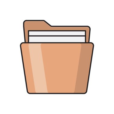 dosya vektör çizgisi renk simgesi