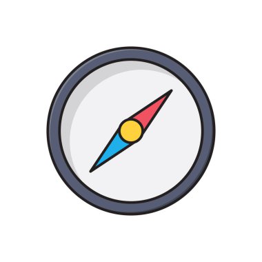 yön vektör çizgisi renk simgesi