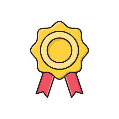 Madalya vektör çizgisi renk simgesi