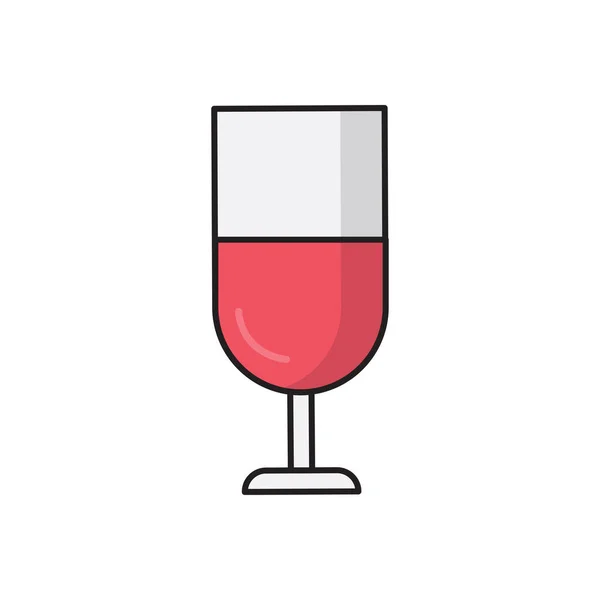 Beverage Vector Flat Line Icon — Stock Vector