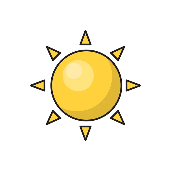 Weather Vector Flat Line Icon — Stock Vector