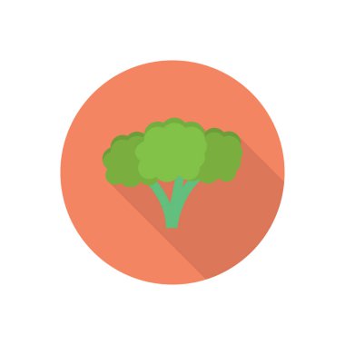 brokoli çemberi gölge düz simgesi