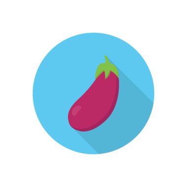 brinjal halka gölge düz simgesi