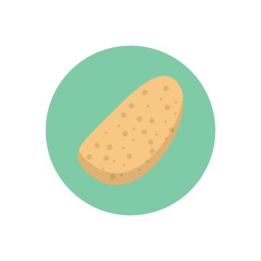 sebze vektör dairesi düz simgesi