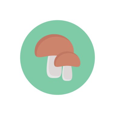 amanita vektör dairesi düz simgesi