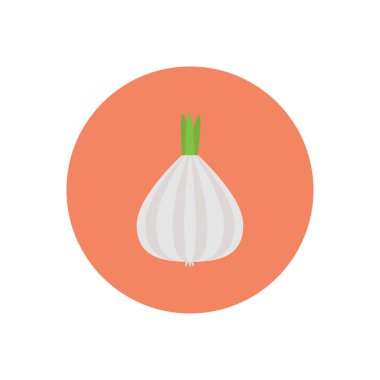 yiyecek vektör dairesi düz simgesi