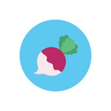 sebze vektör dairesi düz simgesi