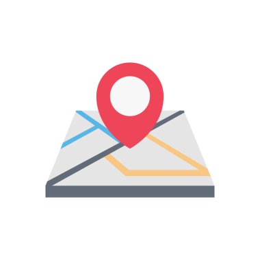 GPS vektör düz renk simgesi