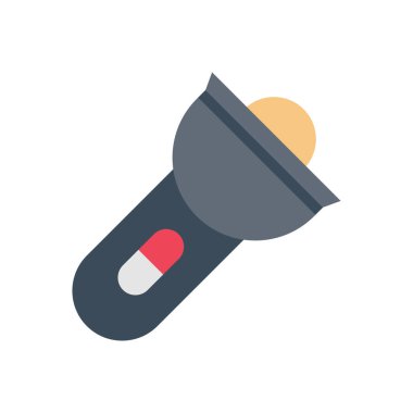 meşale vektörü düz renk simgesi