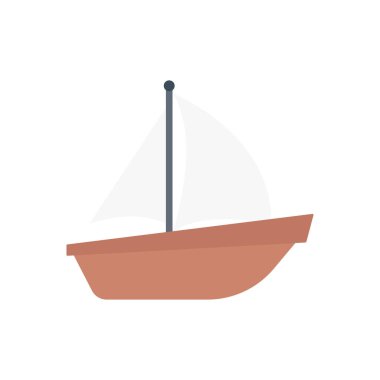 yelken vektörü düz renk simgesi