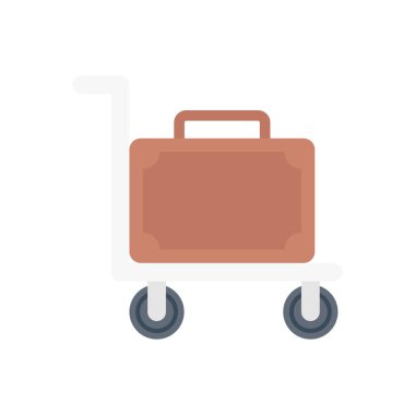 evrak çantası vektörü düz renk simgesi