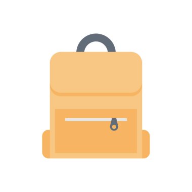 torba vektörü düz renk simgesi