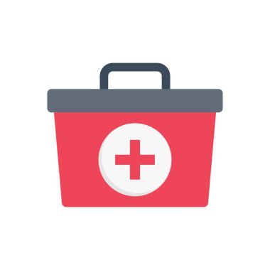 tıbbi kutu vektör düz renk simgesi