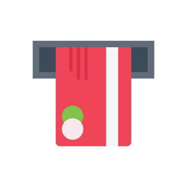 kredi vektörü düz renk simgesi