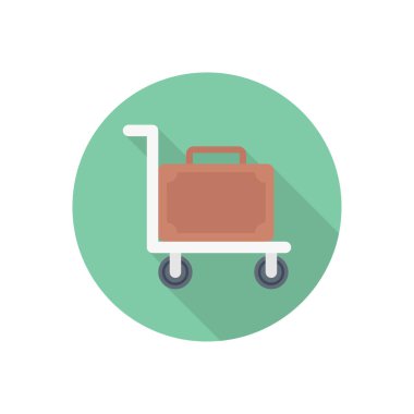 evrak çantası daire gölge düz simgesi