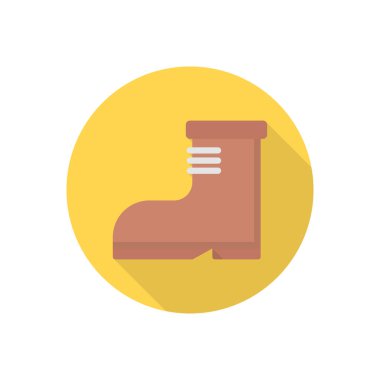 Ayakkabı çemberi düz gölge simgesi