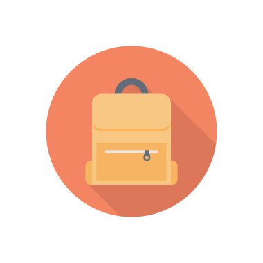 çanta halka gölge düz simge