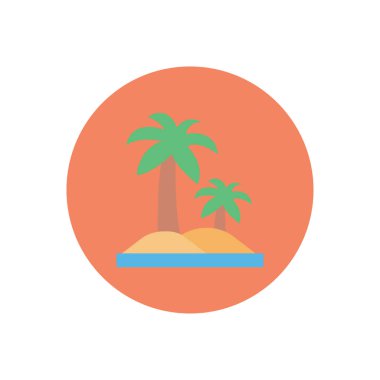 deniz vektörü dairesi düz simgesi