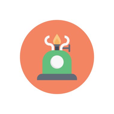 alev vektör dairesi düz simgesi