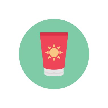 krem vektör dairesi düz simgesi