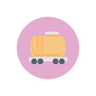 yakıt vektör dairesi düz simgesi