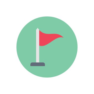 iz vektör dairesi düz simgesi