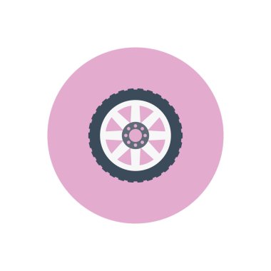 lastik vektör dairesi düz simgesi