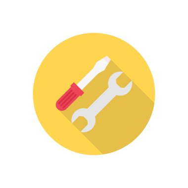 tornavida dairesi gölge düz simgesi