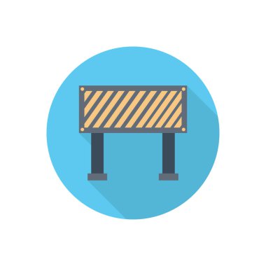 bariyer çemberi gölge düz simgesi