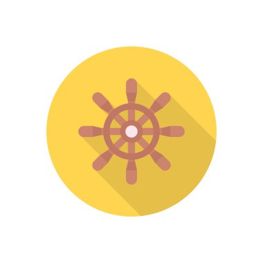 kayık dairesi düz simge