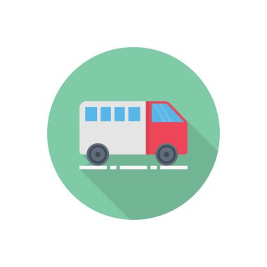 araç daire gölgesi düz simgesi