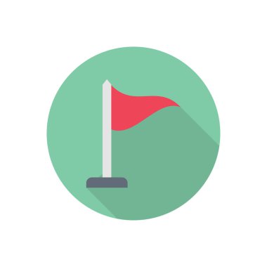 iz daire gölge düz simgesi