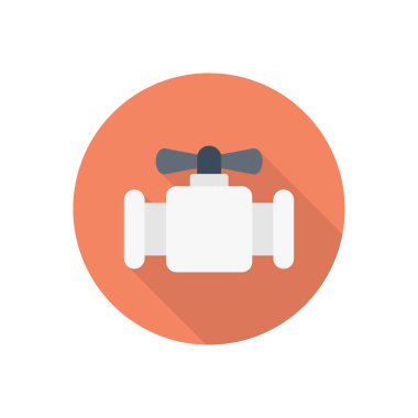 valf dairesi düz gölge simgesi