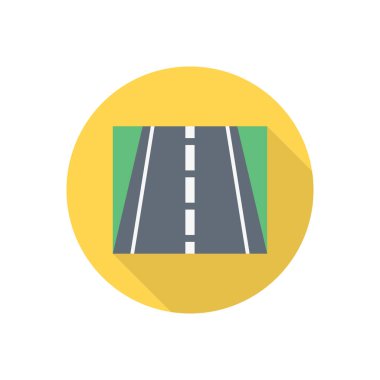 karayolu dairesi düz simgesi