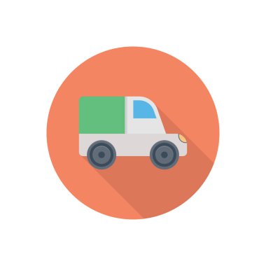 kamyon dairesi düz gölge simgesi