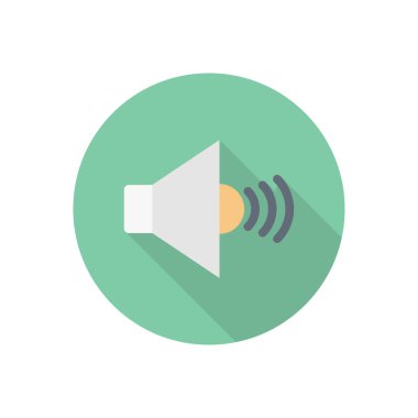 ses çemberi gölge düz simgesi