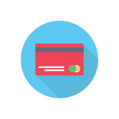 kredi çemberi gölge düz simgesi