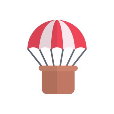 uçan daire gölge düz simgesi