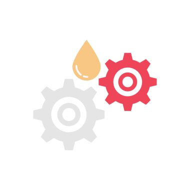 dişli vektör düz renk simgesi