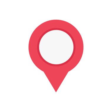 pin vektörü düz renk simgesi