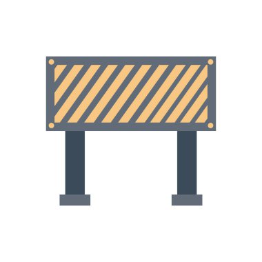 bariyer vektör düz renk simgesi