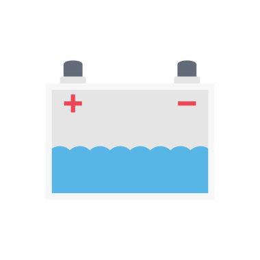 akümülatör vektör düz renk simgesi