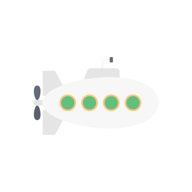 tekne vektörü düz renk simgesi