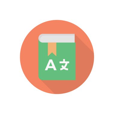 kitap çemberi gölge düz simgesi