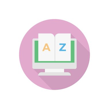 çeviri çemberi düz gölge simgesi